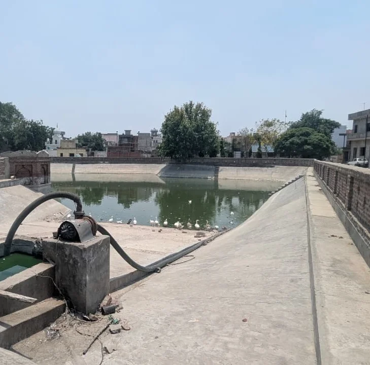 Existing community pond in Rurka Kalan, Punjab